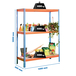 Étagère mobile charge moyenne 400kg - 2000x1200x450 - 3 niveaux Bleu/Orange - SIMON RACK - 8435104922583