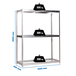 Étagère charge moyenne 500 à 600kg - 2000x1500x450 - 3 niveaux Galvanisé - SIMON RACK - 8435104924969
