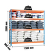 Étagère charge moyenne 500 à 600kg - 2000x1500x900 - 4 niveaux Bleu/Orange/Bois - SIMON RACK - 8435104925171