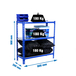 Rayonnage métallique léger sans vis 900x900x300 - 3 niveaux Bleu - SIMON RACK - 8435104926345