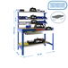 Kit établi Bricolage - 1445x910x610 - 5 niveaux Bleu/Bois - SIMON RACK - 8435104932384