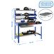 Kit établi Bricolage - 1445x1510x760 - 5 niveaux Bleu/Bois - SIMON RACK - 8435104932445
