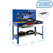 Kit établi Bricolage - 1445x910x610 - 2 niveaux Bleu/Bois - SIMON RACK - 8435104932476