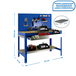 Kit établi Bricolage - 1445x1510x610 - 2 niveaux Bleu/Bois - SIMON RACK - 8435104932537