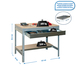 Kit établi Bricolage - 842x1210x760 - 2 niveaux Gris/Bois - SIMON RACK - 8435104932575