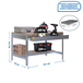 Kit établi Bricolage - 842x1510x760 - 2 niveaux Bois - SIMON RACK - 8435104932612