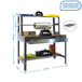 Kit établi Bricolage - 1445x910x760 - 3 niveaux Gris/Bois - SIMON RACK - 8435104932636