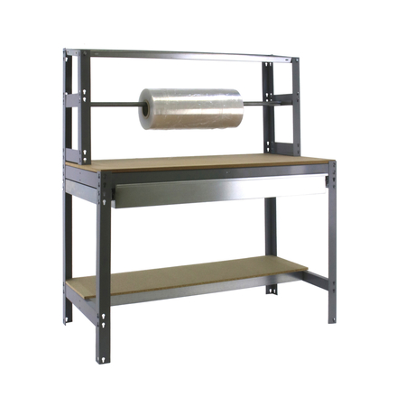 Kit établi Bricolage - 1445x1210x760 - 3 niveaux Gris/Bois - SIMON RACK - 8435104932667