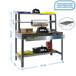 Kit établi Bricolage - 1445x1210x760 - 3 niveaux Gris/Bois - SIMON RACK - 8435104932667