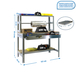 Kit établi Bricolage - 1445x1210x760 - 3 niveaux Bois - SIMON RACK - 8435104932674