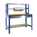 Kit établi Bricolage - 1445x1210x760 - 3 niveaux Bleu/Bois - SIMON RACK - 8435104932681