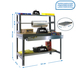 Kit établi Bricolage - 1445x1510x760 - 3 niveaux Gris/Bois - SIMON RACK - 8435104932698