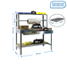 Kit établi Bricolage - 1445x1510x760 - 3 niveaux Bois - SIMON RACK - 8435104932704