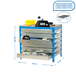 Kit établi Bricolage - 842x910x610 - 1 niveau Bleu/Bois - SIMON RACK - 8435104932896