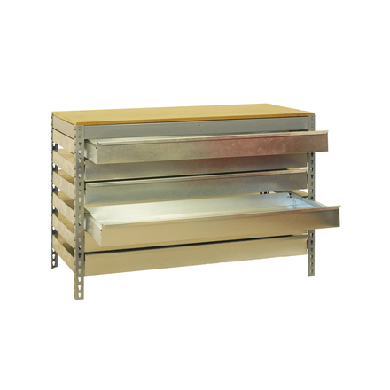 Kit établi Bricolage - 842x1210x760 - 1 niveau Gris/Bois - SIMON RACK - 8435104932902
