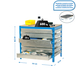 Kit établi Bricolage - 842x1510x760 - 1 niveau Bleu/Bois - SIMON RACK - 8435104932957