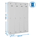 Vestiaire métallique monté 1800x1200x500 - 1 niveau Gris - SIMON RACK - 8435104935040