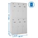 Vestiaire métallique monté 1800x900x500 - Gris - SIMON RACK - 8435104935095