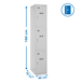 Vestiaire métallique monté 1800x400x500 - Gris - SIMON RACK - 8435104935132