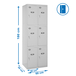 Vestiaire métallique monté 1800x600x500 - Gris - SIMON RACK - 8435104935149