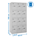 Vestiaire métallique monté 1800x900x500 - Gris - SIMON RACK - 8435104935231