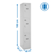 Vestiaire métallique 1800x400x500 - Gris - SIMON RACK - 8435104936313