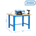 Kit établi mobile Bricolage - 865x1500x750 - 1 niveau Bleu/Bois - SIMON RACK - 8435104936597