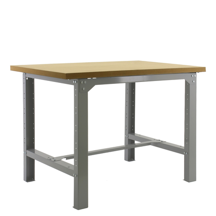 Kit établi mobile Bricolage - 865x1800x750 - 1 niveau Gris/Bois - SIMON RACK - 8435104936665