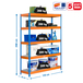 Étagère charge moyenne 300 kg 2000x1200x450 - 5 niveaux Bleu/Orange - SIMON RACK - 8435104936832