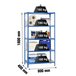 Rayonnage métallique léger sans vis 1800x800x400 - 5 niveaux Bleu - SIMON RACK - 8435104936986