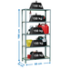 Rayonnage bois-métal léger sans vis 1800x800x300 - 5 niveaux Gris/Bois - SIMON RACK - 8435104937235