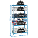 Rayonnage bois-métal léger sans vis 1800x800x300 - 5 niveaux Bleu/Bois - SIMON RACK - 8435104937242