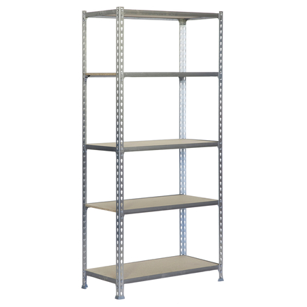 Rayonnage bois-métal léger sans vis 1800x800x300 - 5 niveaux Bois - SIMON RACK - 8435104937266