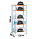 Rayonnage bois-métal léger sans vis 2000x1100x500 - 5 niveaux Bleu/Orange/Bois - SIMON RACK - 8435104937372