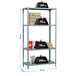 Étagère en kit charge légère sans vis 1600x800x300 - 4 niveaux Gris - SIMON RACK - 8435104937402
