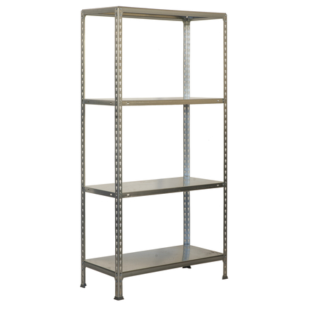 Étagère en kit charge légère sans vis 1600x800x300 - 4 niveaux Galvanisé - SIMON RACK - 8435104937419