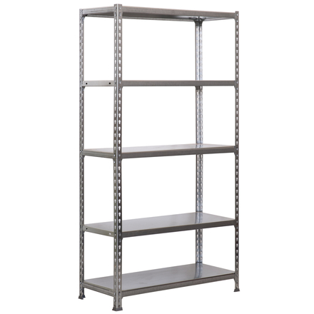 Étagère en kit charge légère sans vis 1800x800x300 - 5 niveaux Galvanisé - SIMON RACK - 8435104937471