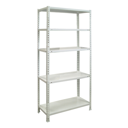 Étagère en kit charge légère sans vis 1800x800x400 - 5 niveaux Blanc - SIMON RACK - 8435104937488