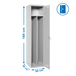 Vestiaire métallique monté 1800x500x500 - 1 niveau Gris - SIMON RACK - 8435104937952