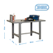 Kit établi mobile Bricolage - 830x1800x730 - 1 niveau Gris - SIMON RACK - 8435104938430