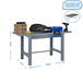 Kit établi mobile Bricolage - 830x1200x730 - 1 niveau Gris - SIMON RACK - 8435104938454