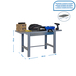 Kit établi mobile Bricolage - 830x1500x730 - 1 niveau Gris - SIMON RACK - 8435104938485