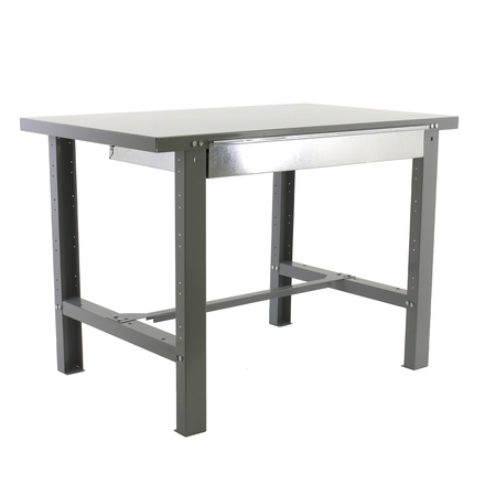 Kit établi mobile Bricolage - 830x1800x730 - 1 niveau Gris - SIMON RACK - 8435104938515