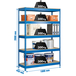 Étagère charge moyenne 300 kg 2000x1000x450 - 5 niveaux Bleu/Bois - SIMON RACK - 8435104938553