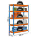Étagère charge moyenne 300 kg 2000x1000x600 - 5 niveaux Bleu/Orange/Bois - SIMON RACK - 8435104938638