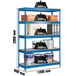 Étagère charge moyenne 300 kg 2000x1200x600 - 5 niveaux Bleu/Bois - SIMON RACK - 8435104938690