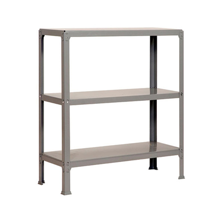 Rayonnage intérieur 900x800x300 - 3 niveaux Gris - SIMON RACK - 8435104938775