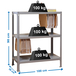 Rayonnage de bureau charge légère sans vis 900x1000x360 - 3 niveaux Gris - SIMON RACK - 8435104939390