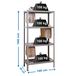 Rayonnage de bureau charge légère sans vis 1600x1000x360 - 4 niveaux Gris - SIMON RACK - 8435104939413