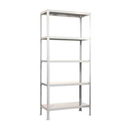 Rayonnage de bureau charge légère sans vis 1800x1000x360 - 5 niveaux Blanc - SIMON RACK - 8435104939444